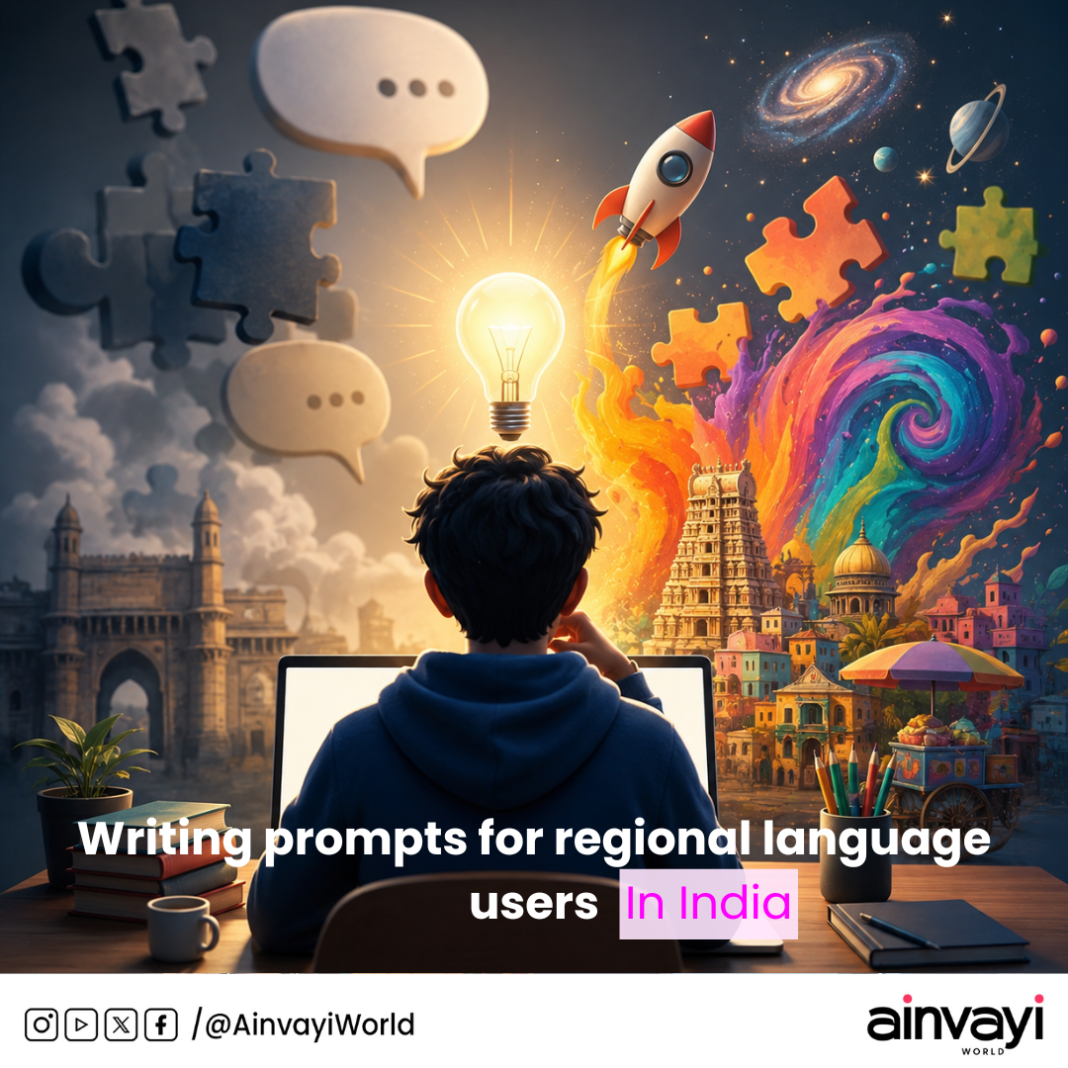 Writing prompts for regional language users